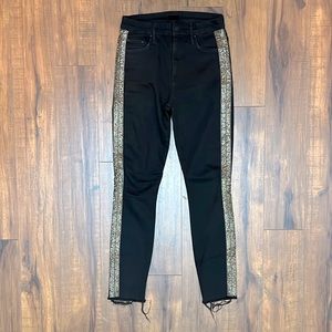 MOTHER Denim The Looker Ankle Fray Skinny Jeans in Guilty Flash